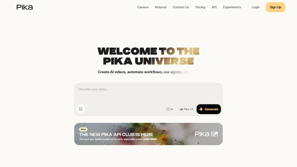 Screenshot: Pika